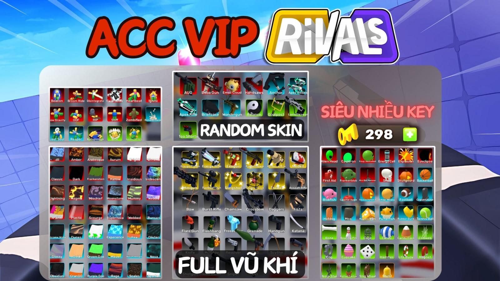 Acc Vip Full Súng Rival 999K - Shop Roblox Việt - Lựa Chọn Số 1 Cho Mua ...