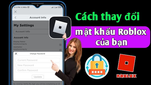Cách đổi mật khẩu nick roblox trên điện thoại